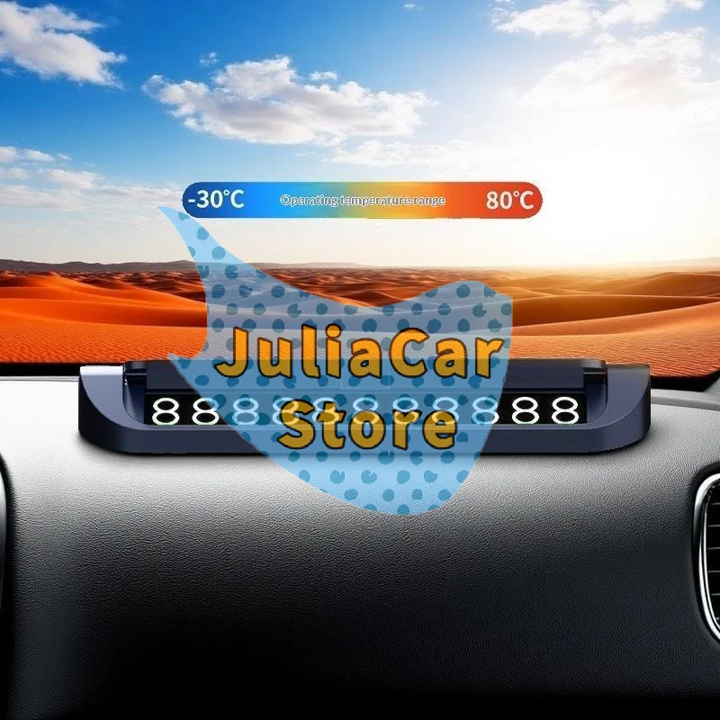 Car Temporary Parking Phone Number Plate Anti-Scratch One Click Hide Reusable Number Plate for Car Interior Decoration