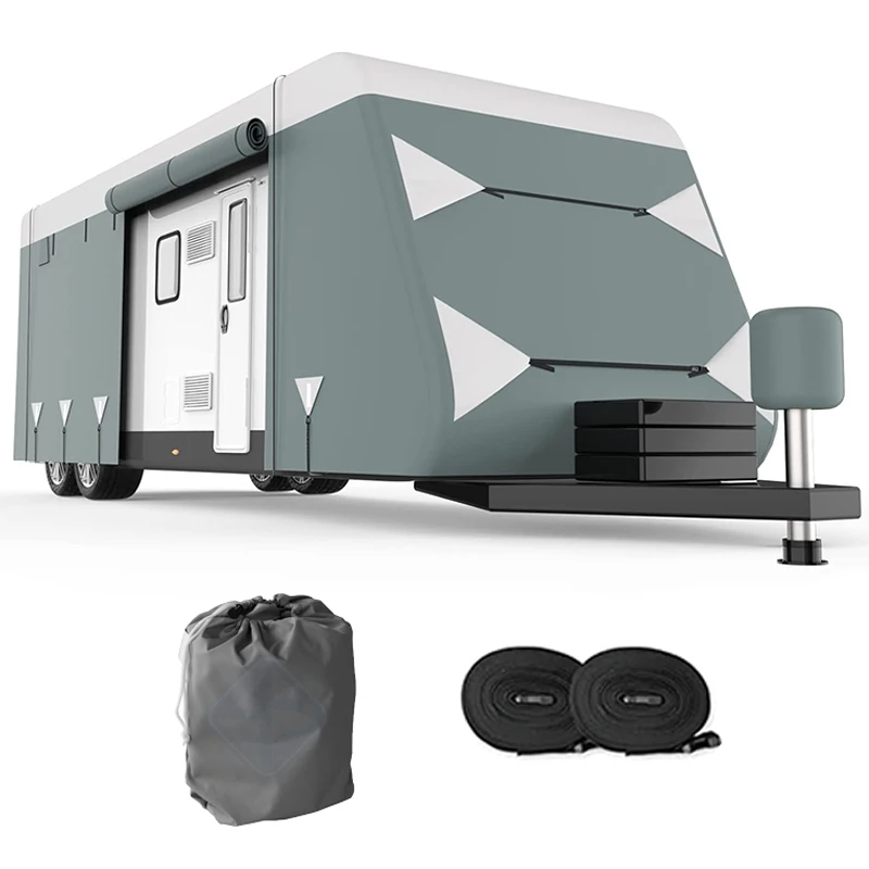 

For RV Direct Sales 600D Polyester Durable Motorhome Camper Cover UV Resistant Outdoor Waterproof Rv Cover