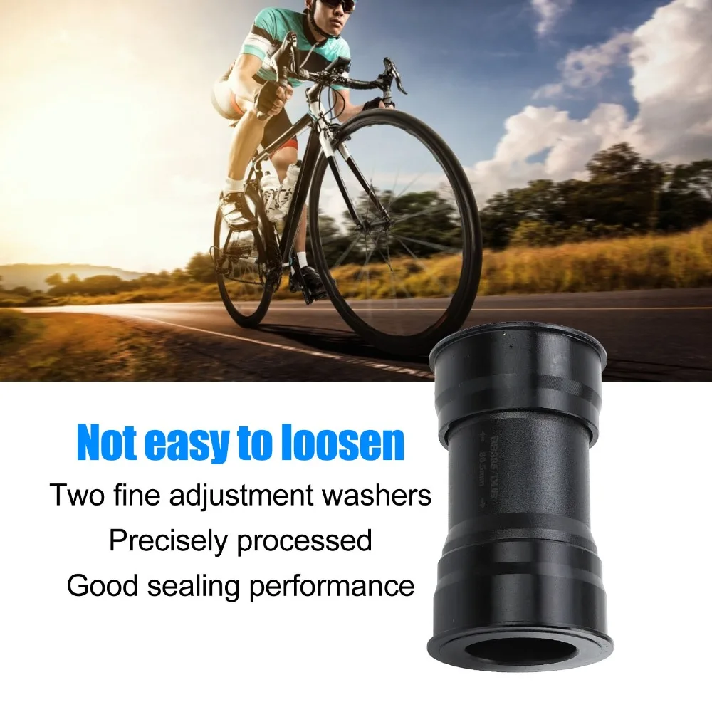 BB386 DUB Bike Bottom Bracket Press Fit Lightweight Bike Center Shaft Aluminum Alloy with Washers