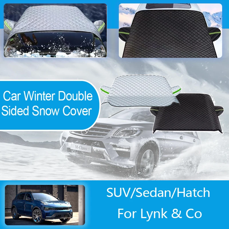 Car Winter Snow Ice Shield For Lynk & Co Series Snow Protection Full Wrapped Windshield Snow Cover Double Sided Auto Accessories