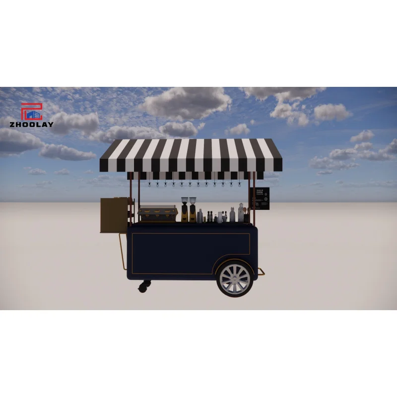 عربة مخصصة على عجلات عربة قهوة حديدية معدنية خارج الباب كشك تقف عربة اليد المتنقلة للطعام #6