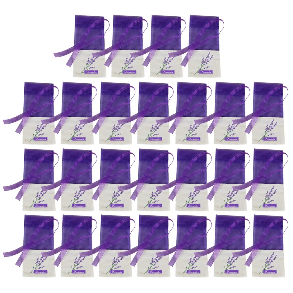 25pcs Empty Sachets Bag Flower Printing Lavender Fragrance Sachet Bags for Dry Flowers Storage Fragrance Lavender Sachet Bag