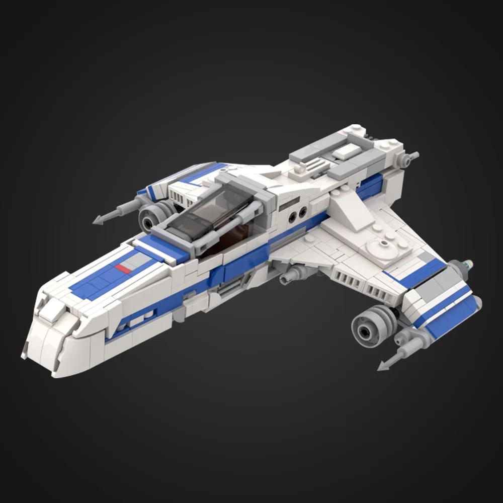 Gobricks MOC Space Series E WING Fighters Building Blocks ชุดภาพยนตร์เครื่องบินทหารอิฐ DIY ประกอบของเล่นเด็กของขวัญ
