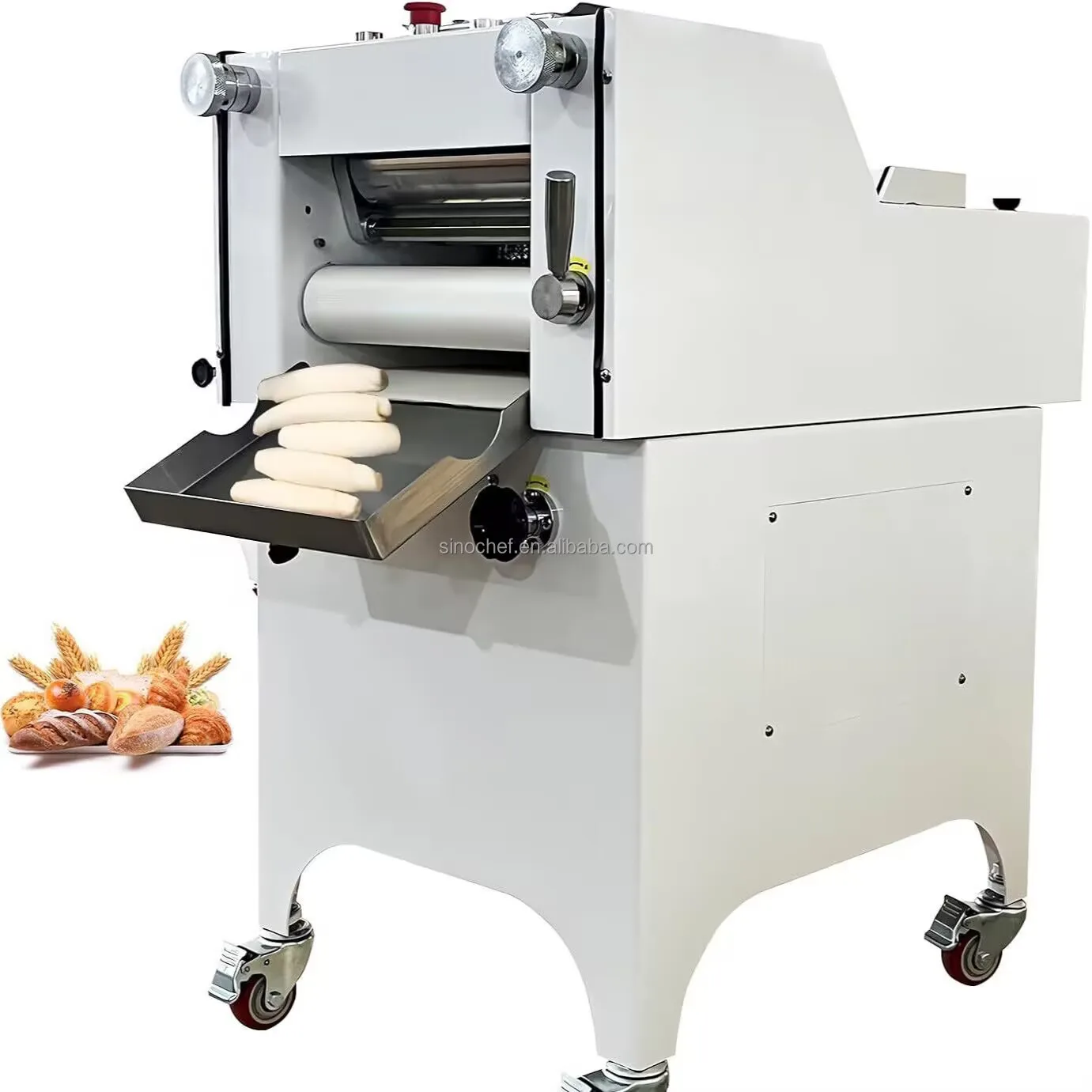

Commercial Automatic Bread Moulding Machine 20pcs/min Toast Forming Machine Dough Sheeter Dough Press Machine Baguette Molding