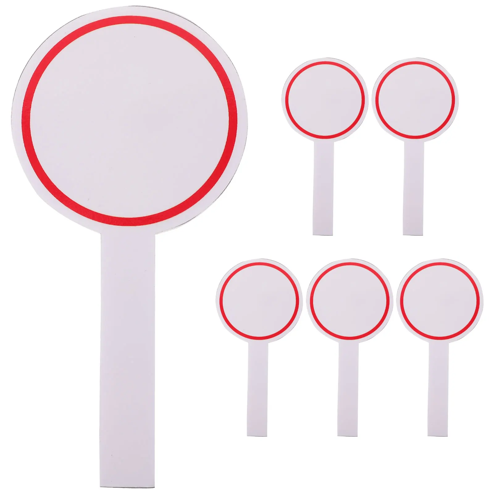 6 Pcs Scoreboard Auction Handheld White Dry Erase Boards Portable Foam Voting Student Reusable Scoring Writing
