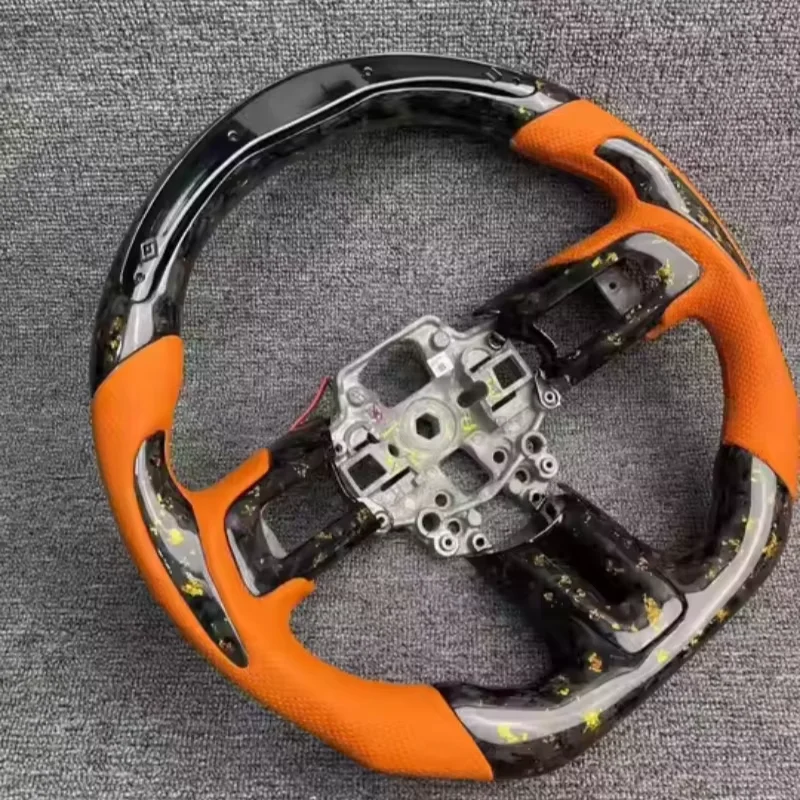 Sport LED Shift Light Racing Forged Carbon Fiber Steering Wheel  for Ford MUSTANG 2015 2016 2017 2018 2019 2020 Steering Wheel