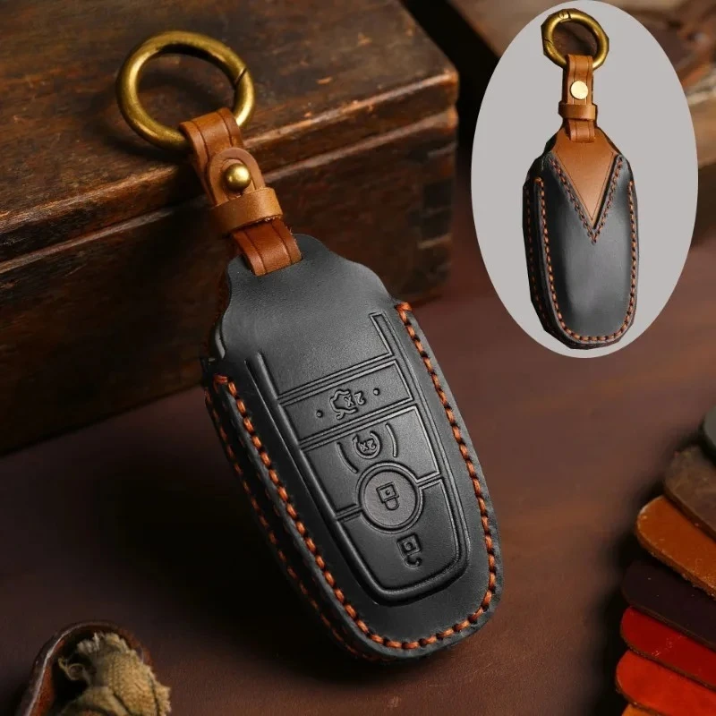

Car Key Case for Ford Fusion Mustang Explorer F150 Edge Mondeo Mk5 Focus Mk4 2019 2020 2021 Covers Accessories Car-Styling