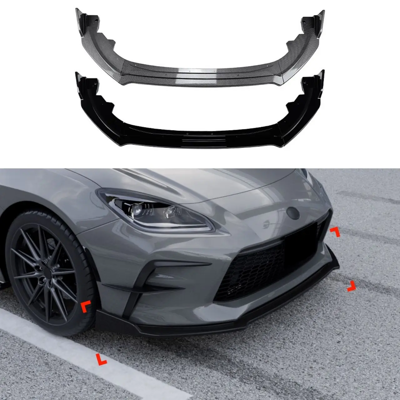

For Toyota GR86 2022+ Tuning Cover Protector Guard Body Kits Carbon Fiber Splitter Lip Spoiler Front Bumper