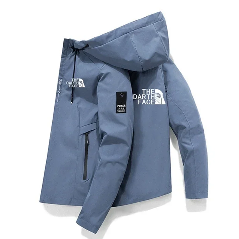 Korean Jacket Men's Windproof Zipper Spring Autumn Casual Work Fashion Sports Coat Streetwear Slim Fit Trendy Mens Outerwear