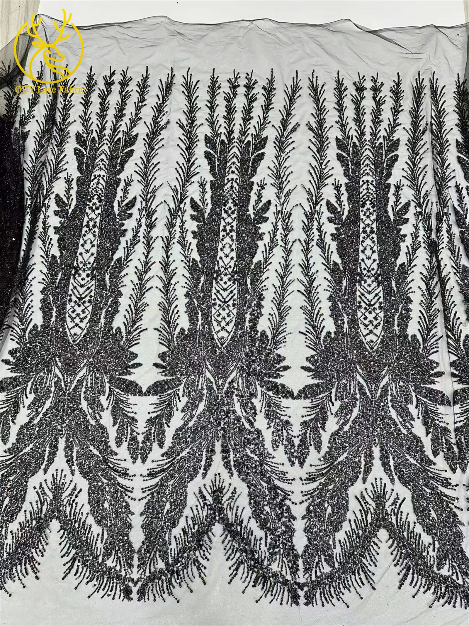 Modischer französischer Mesh-Spitzenstoff mit Perlen, 2026 Neues Design, afrikanischer Pailletten-Spitzenstoff, nigerianischer Tüll-Spitzenstoff für Hochzeitskleider – Detail 29