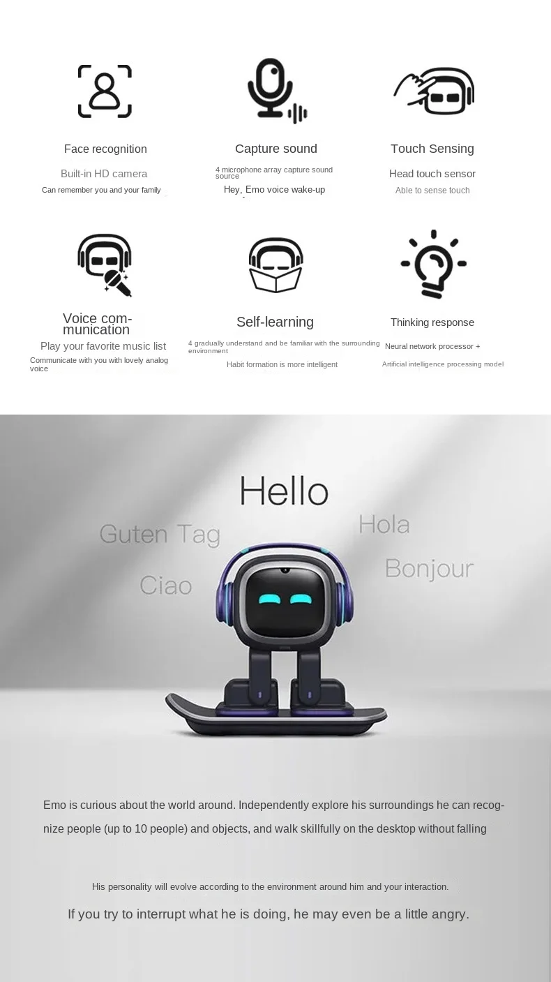 Découvrez EMO : votre robot de bureau intelligent | Achetez ce robot intelligent en ligne dès maintenant