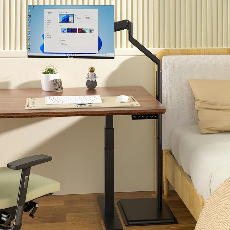 No punching display floor height increase bracket 360 degree telescopic rotating screen hanging pneumatic robotic arm