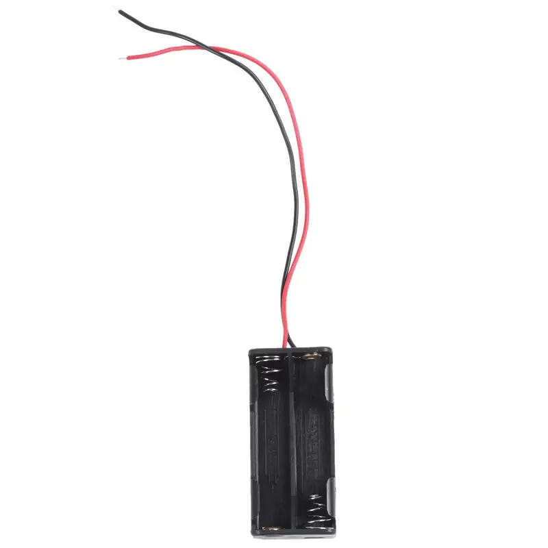 DT51 10pcs Black 2-Layers 4 X 1.5V for AAA Battery Holder Case Box with Wire Leads Spring Clip Design