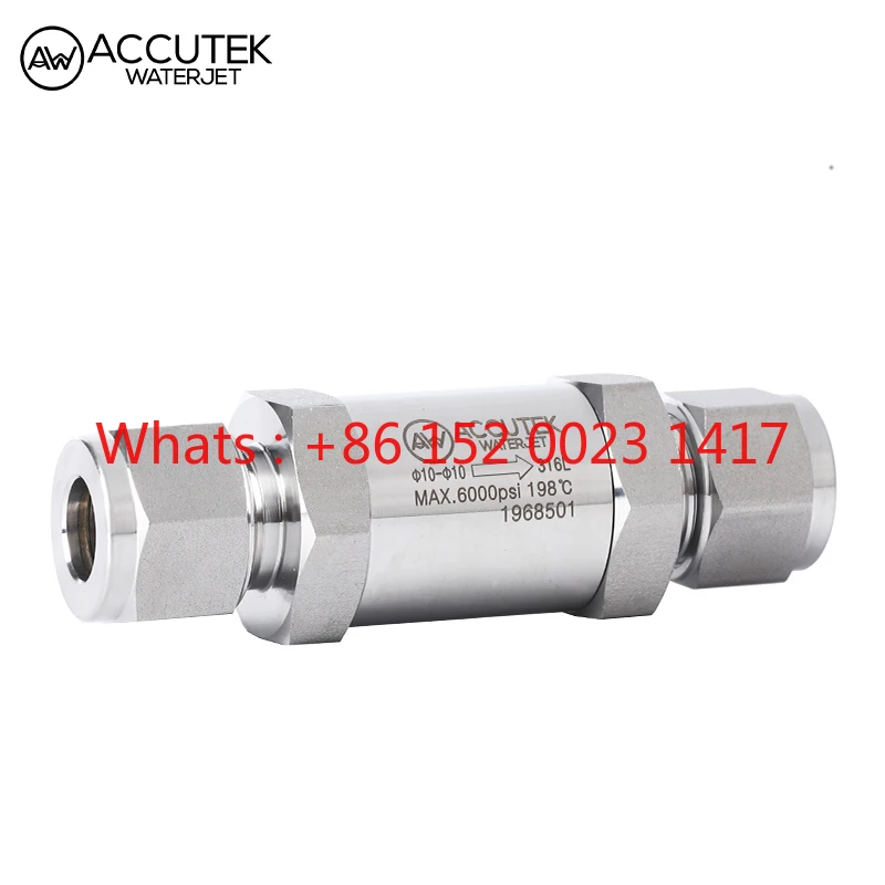 

AW316 stainless steel high pressure card sleeve check valve 2 points check valve 6mm