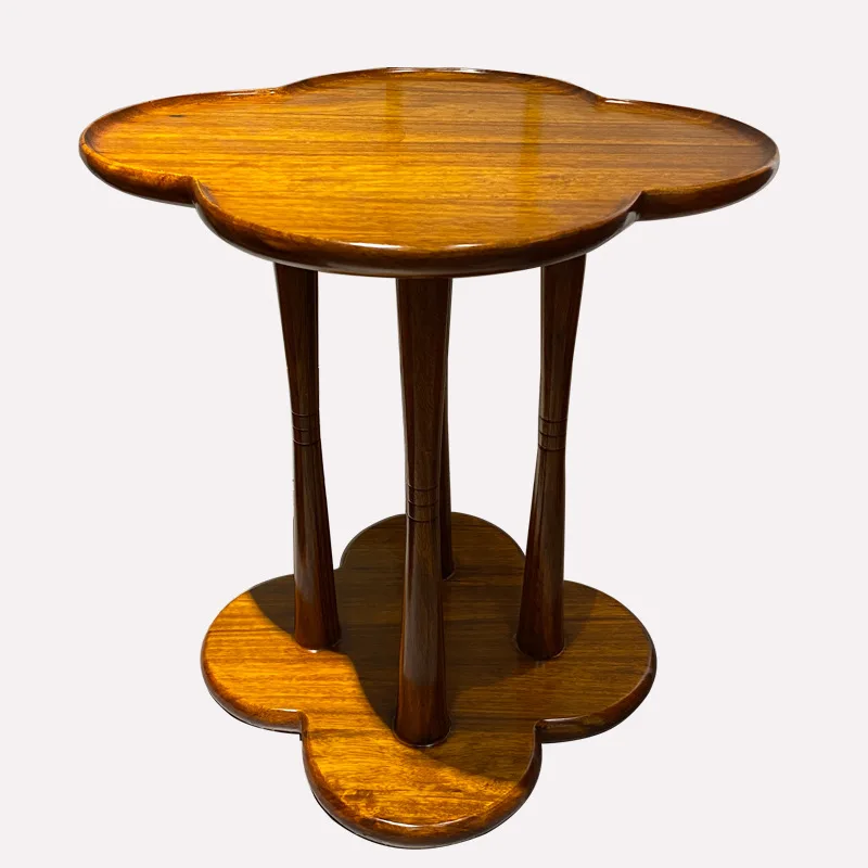 Modern simple casual small coffee table living room tea room balcony with set furniture tea table ebony solid wood corner table