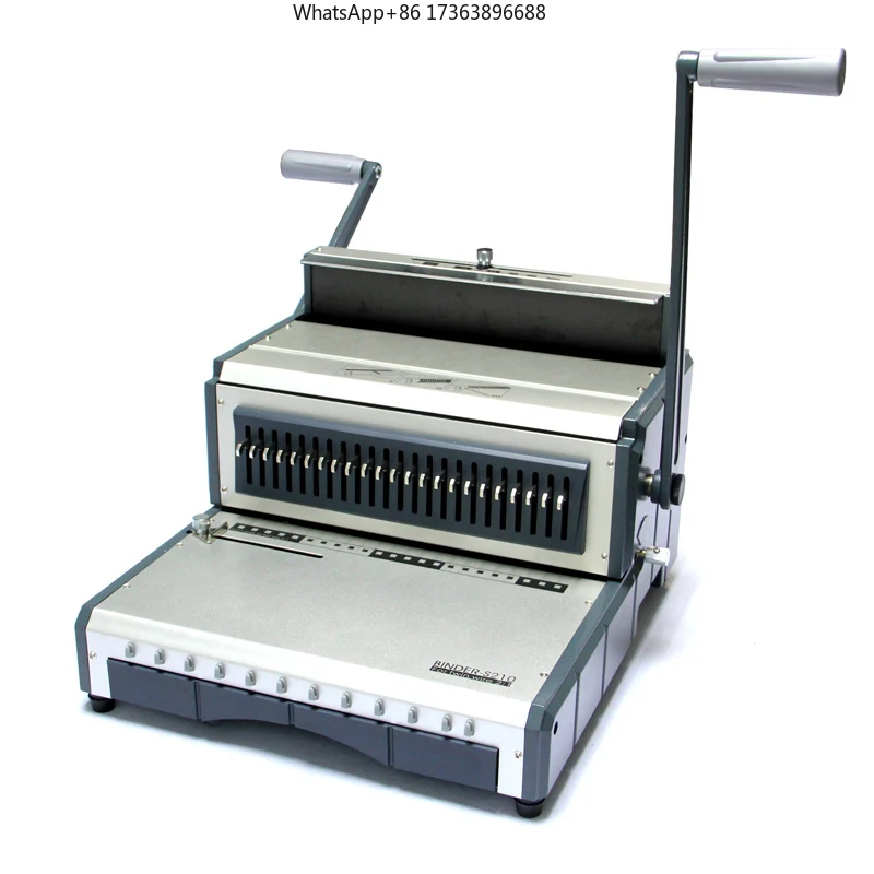New Design Popular Manual Book Binder Sheet Punch and Wire Binding Machine for Notebook Calendar