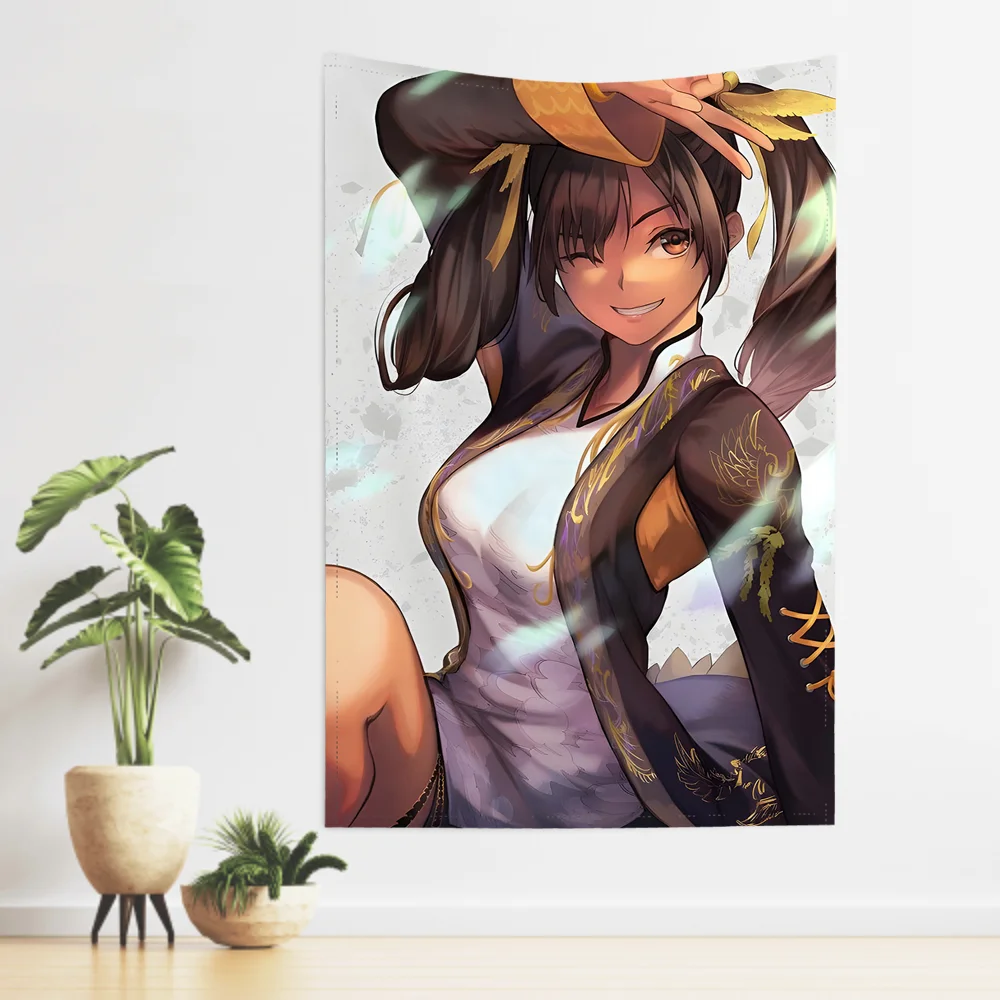 

Ling Xiaoyu Animation Iron Fist Tapestry Room Decor Wall Cloth Party Hanging Background Room Decor Baby Room
