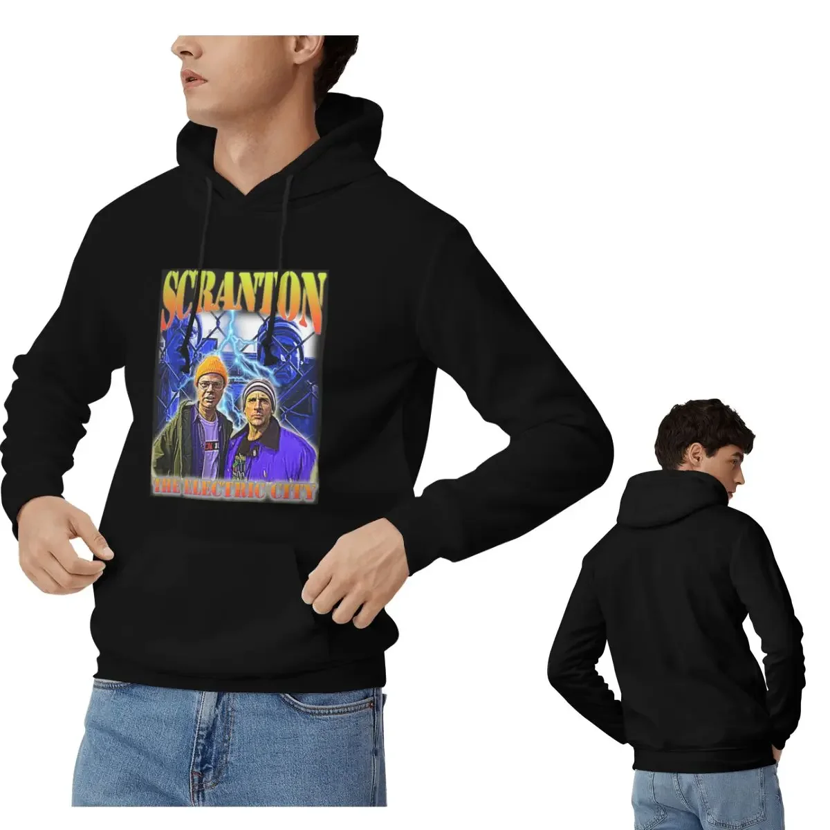 Scranton The Electric City Hoodies Men's Women Casual Pullover Sweatshirt Hip Hop Long Sleeve Clothing Autumn Winter