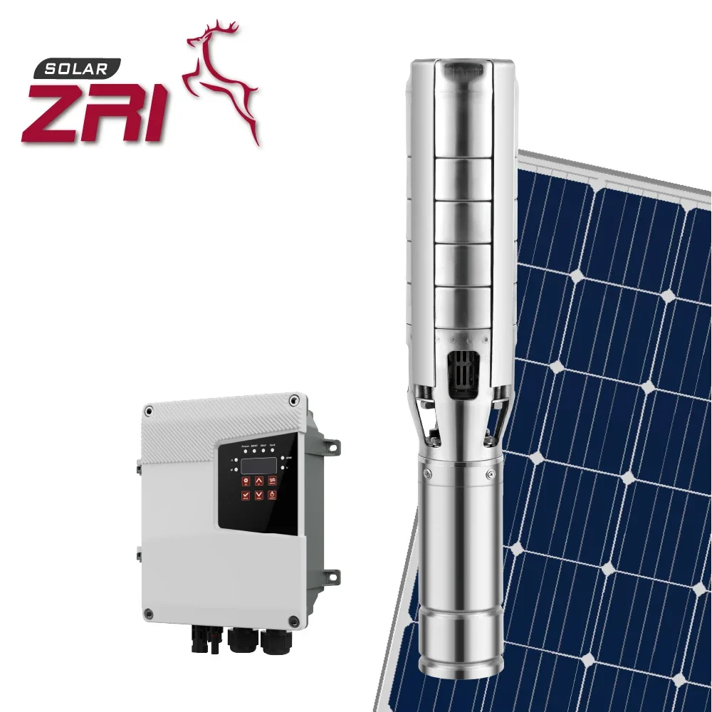 

Гибридный насос AC/DC с 6-дюймовой крыльчаткой из нержавеющей стали 304, солнечный водяной насос