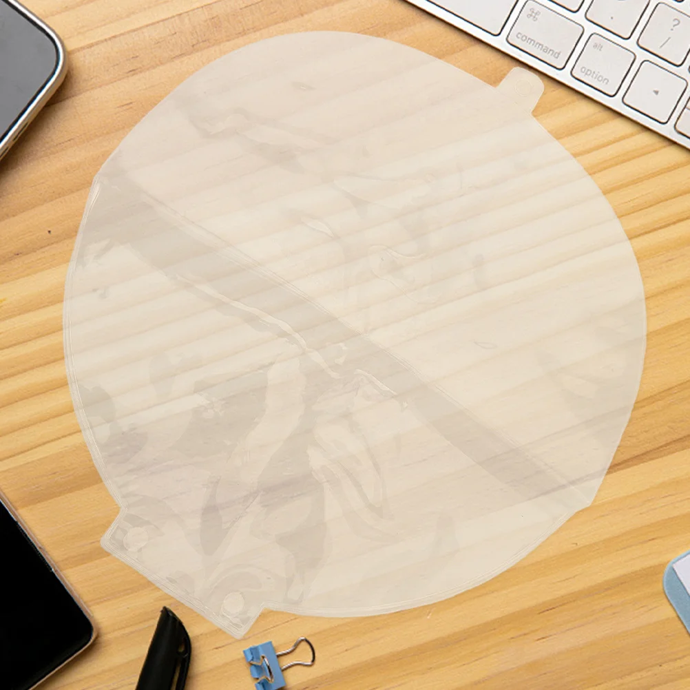 

2Pcs Transparent PVC Round Fan Cover Protective Sleeves Folding Hand Fan Pouches for Summer Outdoor Wedding Events