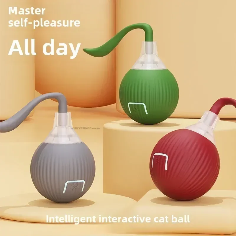 Cat Toys Electric Dog Ball Toys Automatic Rolling Ball Rechargeable Pet Interactive Plush Toy Dog Cat Training Imitate Mouse