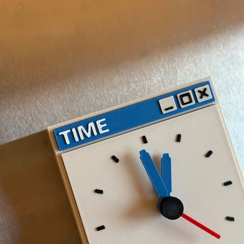 Clock magnetic attraction niche creative 3D printing Y2K retro feelings 9598xp system pop-up window refrigerator sticker
