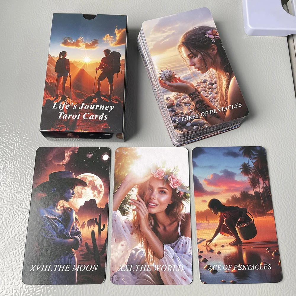 12x7cm Journey of Life Tarot English Deck Fortune Telling Beautiful Cards Prophecy Oracle 78-cards