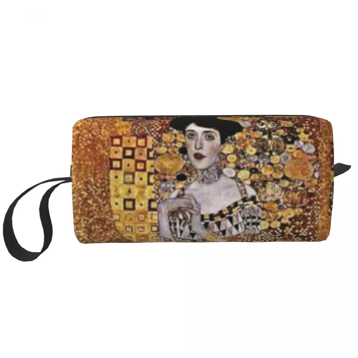 Custom Adele Bloch Toiletry Bag Women Gustav Klimt Painting Makeup Cosmetic Organizer Lady Beauty Storage Dopp Kit Case