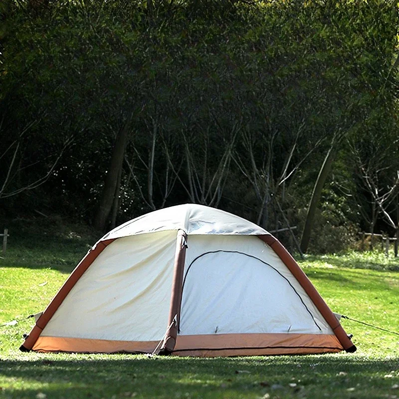 Outdoor camping portable one-click automatic inflatable tent with external tent