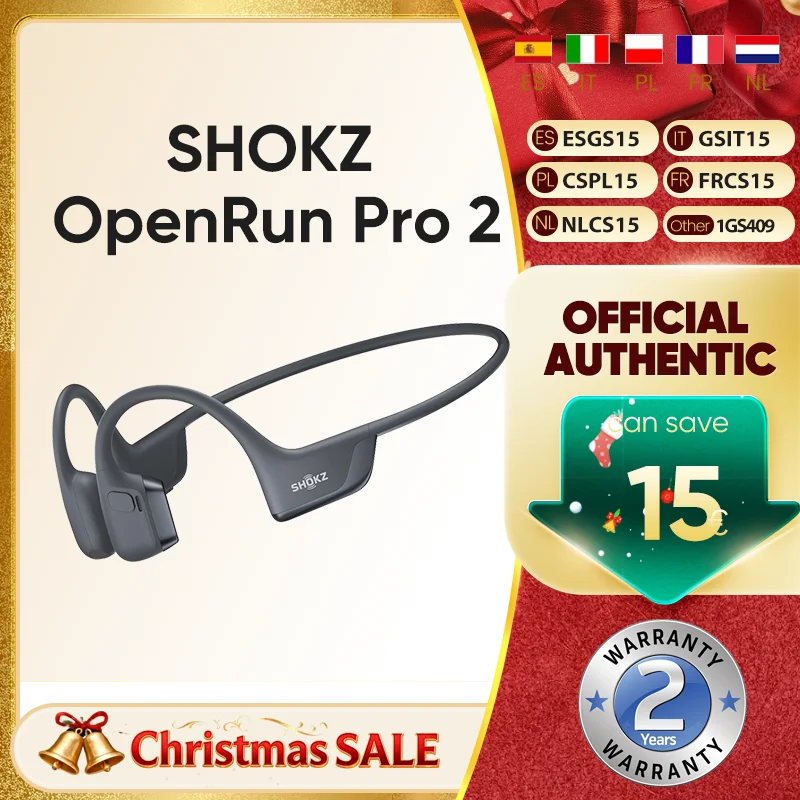 Original SHOKZ OpenRun Pro 2 S820 casque de sport Conduction osseuse sans fil Bluetooth 5.3 casques IP55 étanche 12h lecture