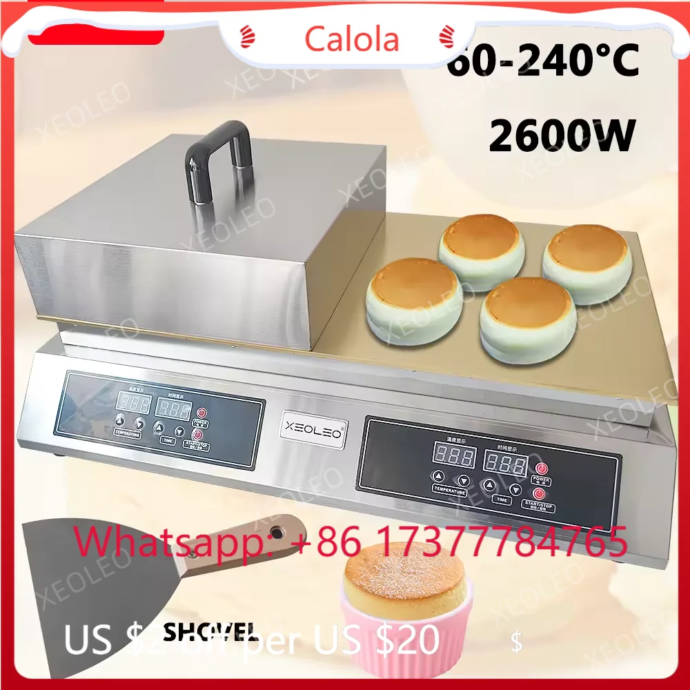 Double Plates Fluffy Japanese Souffle Maker XEOLEO 2600W Commercial Pancake Machine