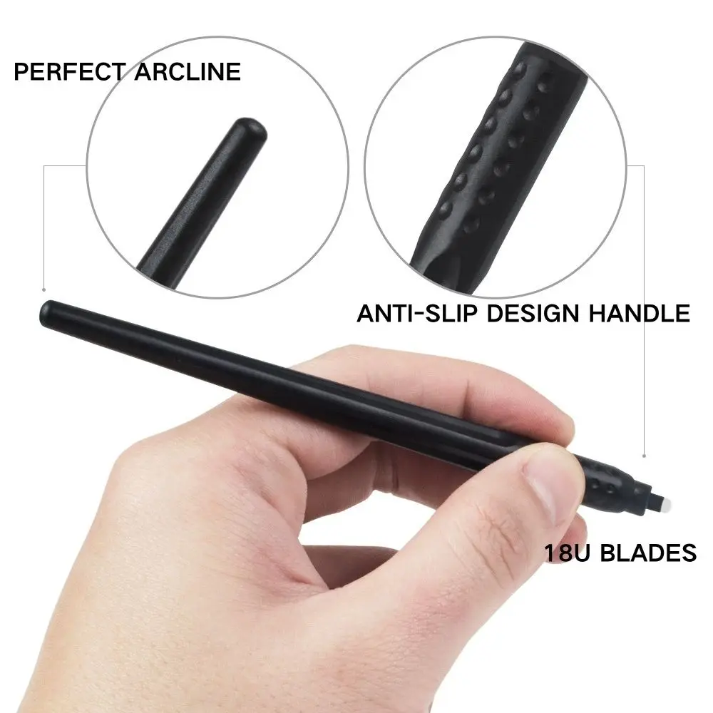 المتاح Microblading قلم الحواجب 5/10 قطعة الكلاسيكية 18U 0.18 مللي متر شبه تجميل دائم الحاجب دليل أداة اليد