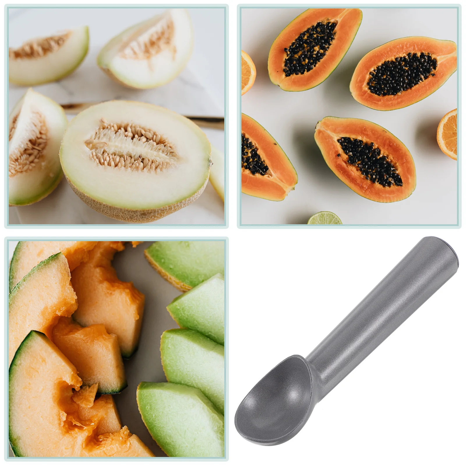 ที่ตักไอศกรีม อลูมิเนียมอัลลอยด์ ช้อนผลไม้ ที่ตักแตงโม ที่บดมันฝรั่ง ที่ทำลูกแตงโม อเนกประสงค์