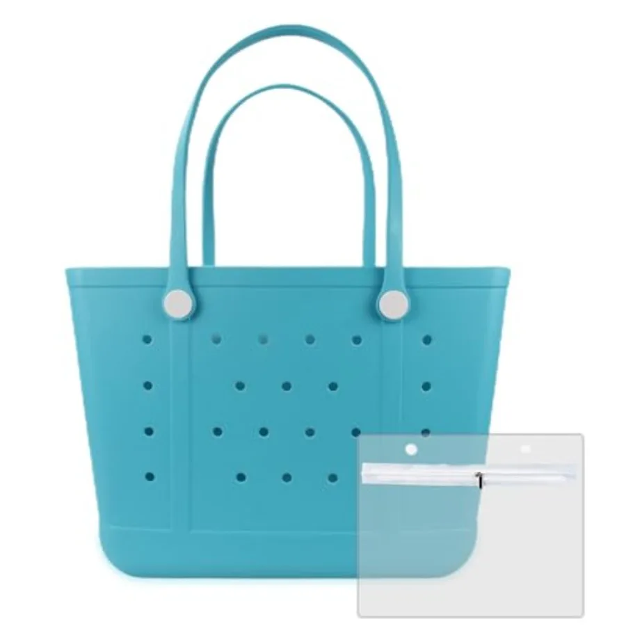 Bolsa de Playa Impermeable, Bolsa de Mano de Goma XL, Lavable y Duradera, para Barco, Piscina y Deportes