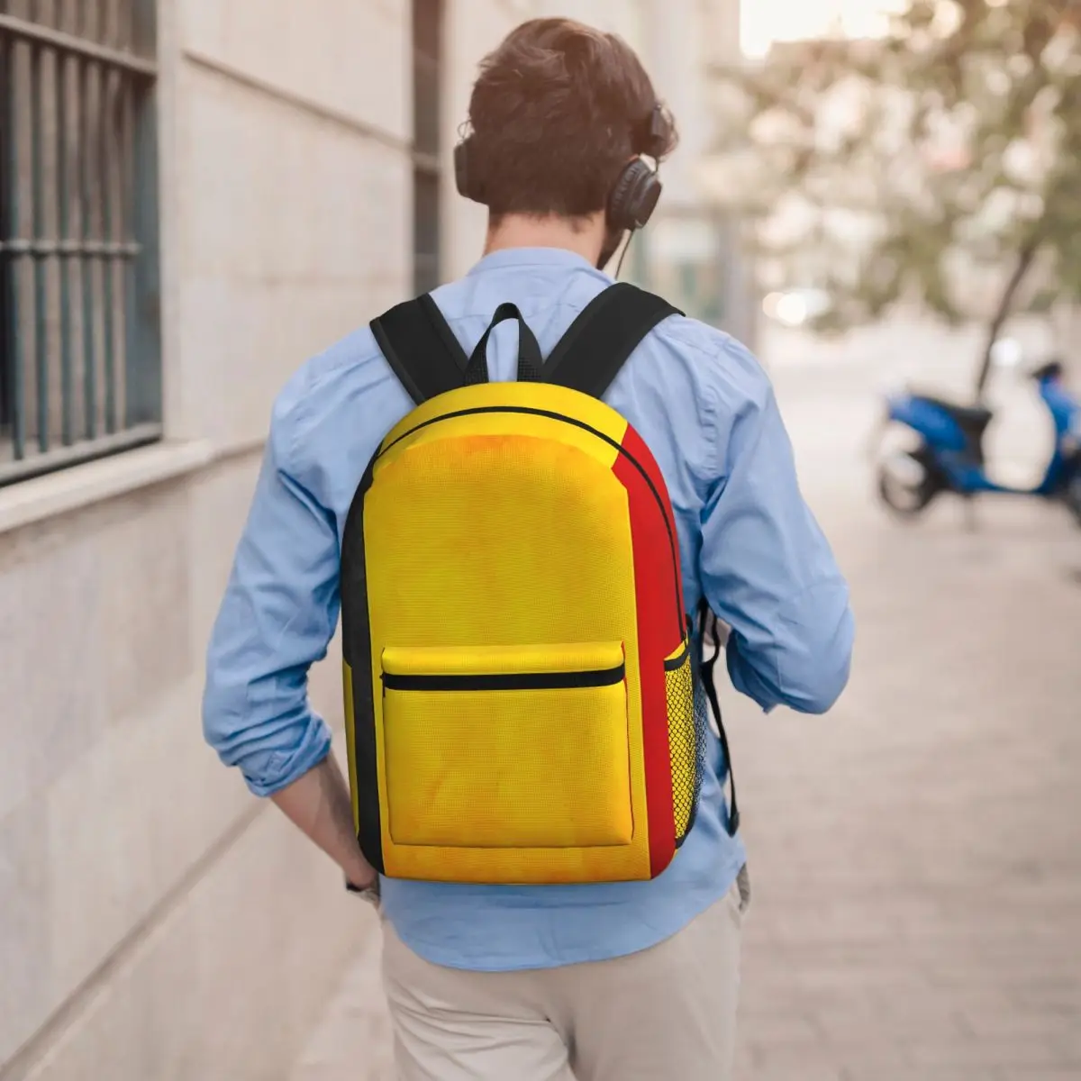 Belgium Belgian Flag National Flag Of Belgium Student Backpack School Bag Hiking Travel Daypack Men Women Bookbag Shoulder Bags