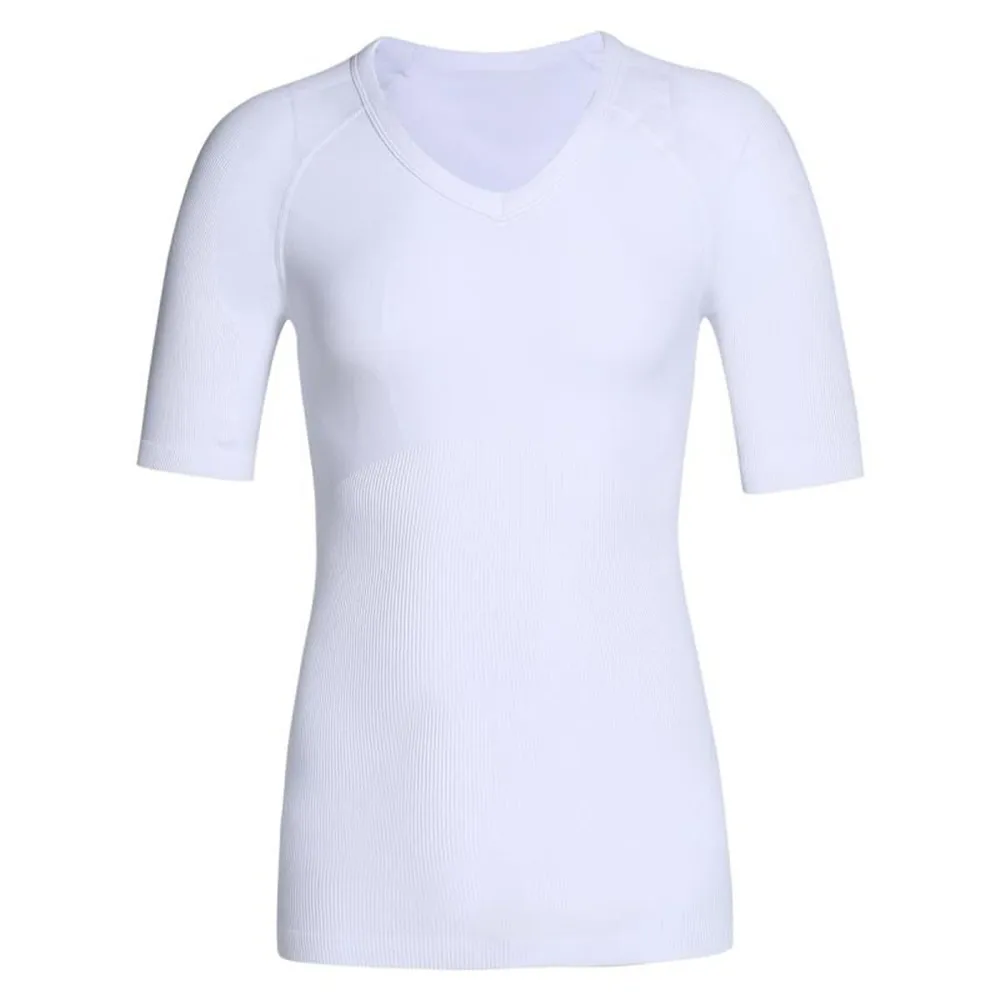 Men's V Neck Compression Shirt Tight Elastic Breathable Fitness Gym Jogging Running Outdoor Training Sweatshirt