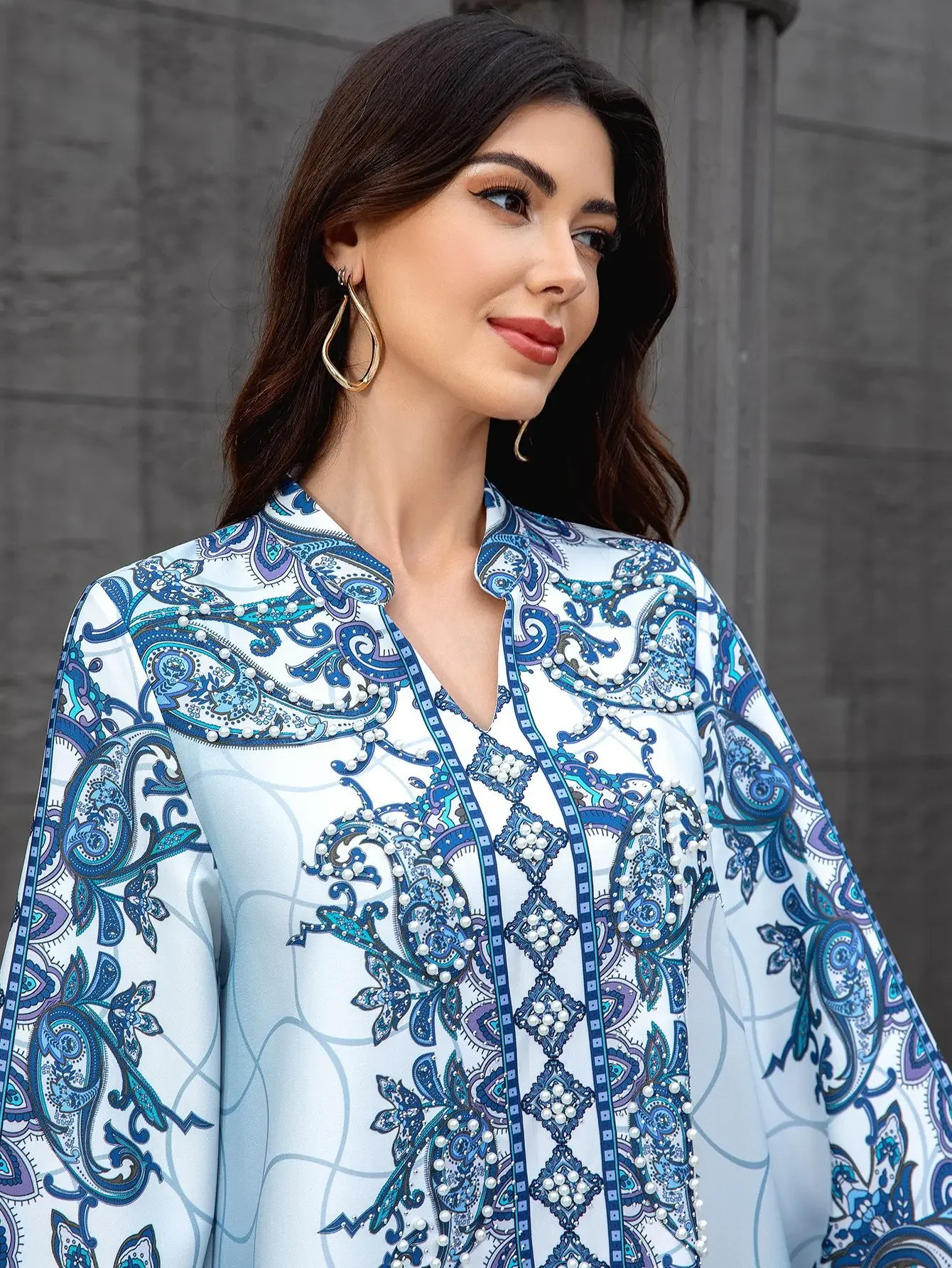 Eid Women Dress Abaya Muslim Ramadan Jalabiya Print Beading Party Dresses Dubai Long Robe Morocco Kaftan Vestidos Largos 2026