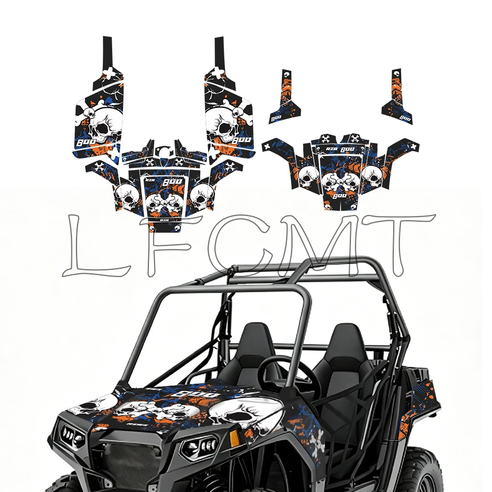 UTV Background Decoration Graphics Decals Stickers Kits Fit for POLARIS Ranger RZR 800 2007-2010 2011 2012 2013 2014 2015 2