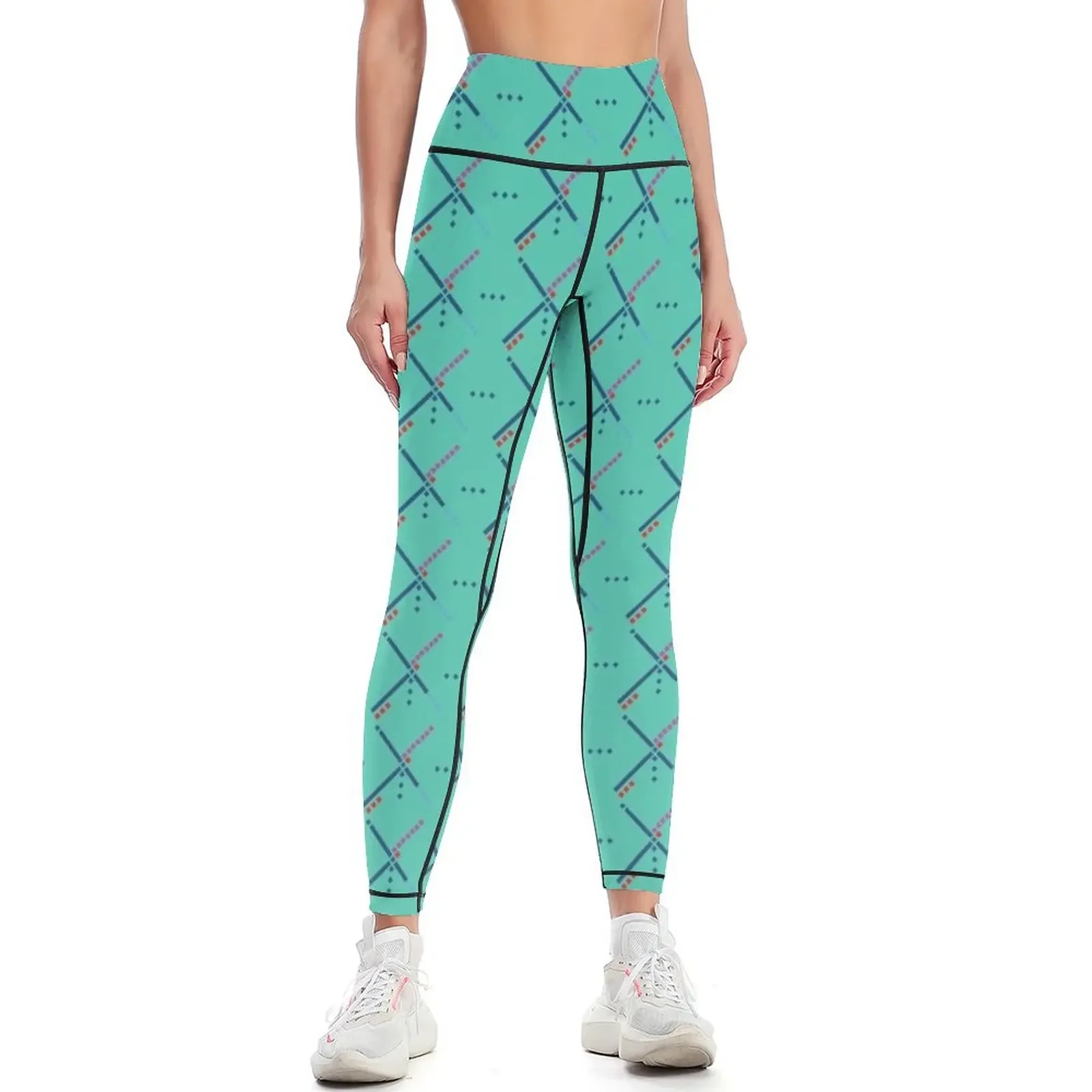 PDX Airport Carpet - Portland OR Leggings high waist sportswear gym gym sportswear woman workout clothes for Womens Leggings