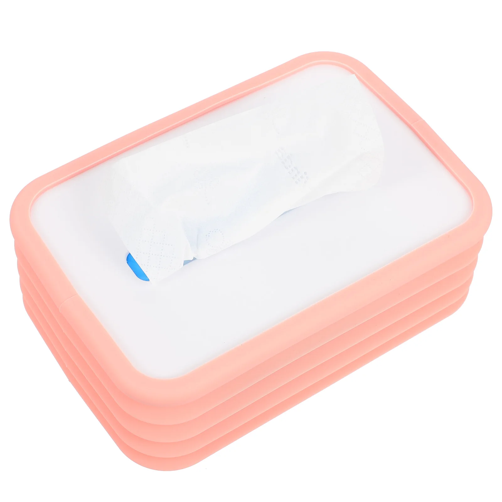 

Коробка для салфеток с защитой от падения, розовый офисный декор, чехол для салфеток, выдвижной контейнер для хранения салфеток, силикагель, контейнер для ванной комнаты, автомобиля, дома, отеля