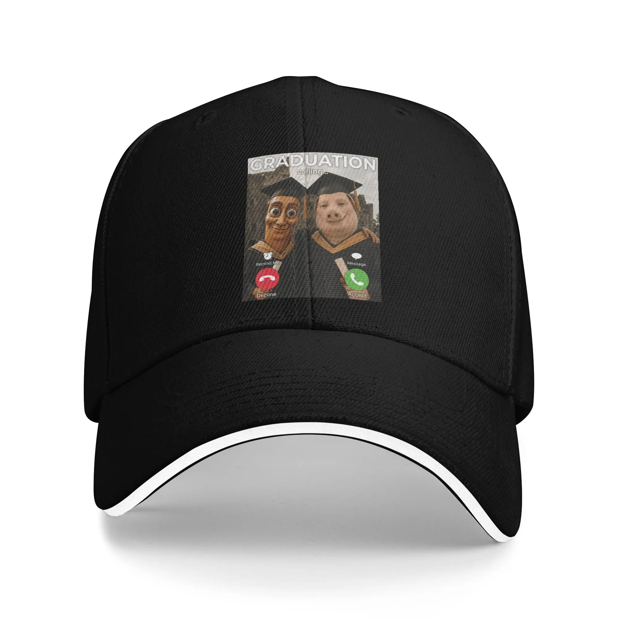 Tung Sahur John Pork Graduation Calling Funny Meme Casual Baseball Cap Summer  Trucker Hat Wholesale Running Hippie Snapback Cap