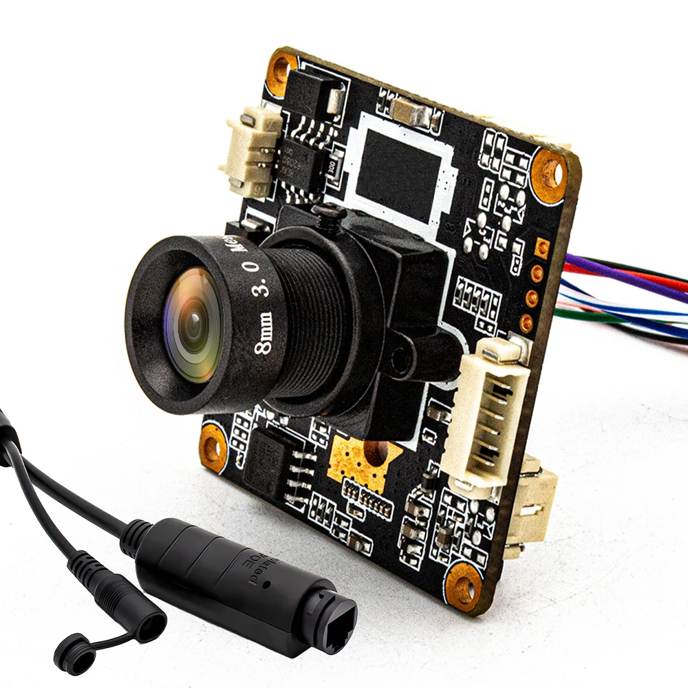 WGWK IP Network Camera Module Mini Onvif POE48V 3MP 25FPS Webcam 8mm 42 Degree M12 Mount Lens Safety HD Security Camera Board