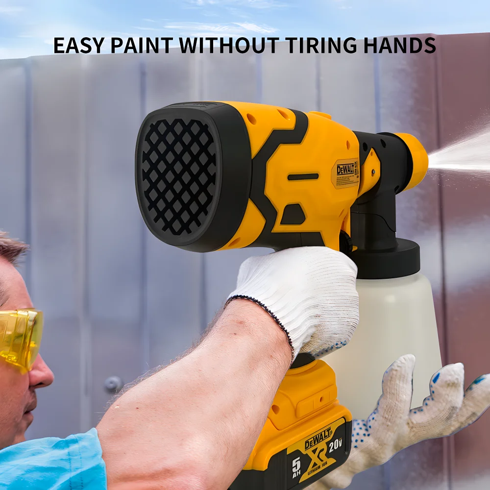 Imagem -02 - Dewalt Profissional Grade Paint Gun Pulverizador Elétrico Atomização Móveis Máquina de Revestimento Grande Capacidade 20v Bateria 800ml