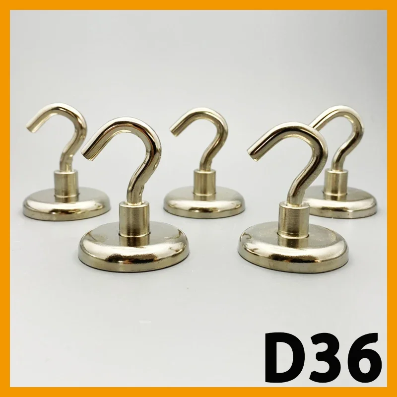 Durchmesser 36 mm, 1/2/5/10 Stück, robust, starker Neodym-Hakenmagnet, permanent magnetisch, für Kühlschrank, Küche, Büro, Zuhause, Klassenzimmer, Aufhänger, Wand