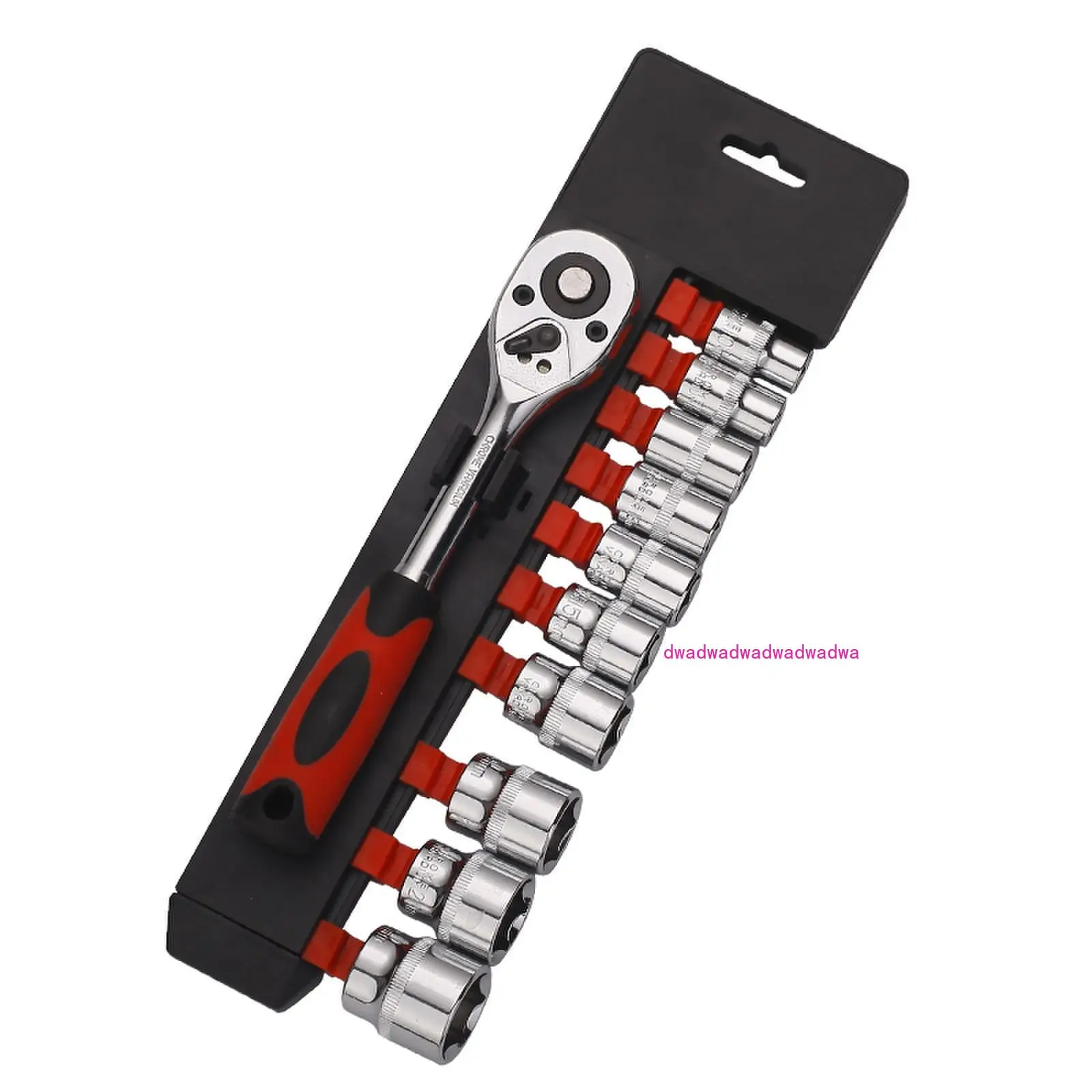 Factory direct sales 11 pieces short hexagonal ratchet wrench plastic row, mirror material