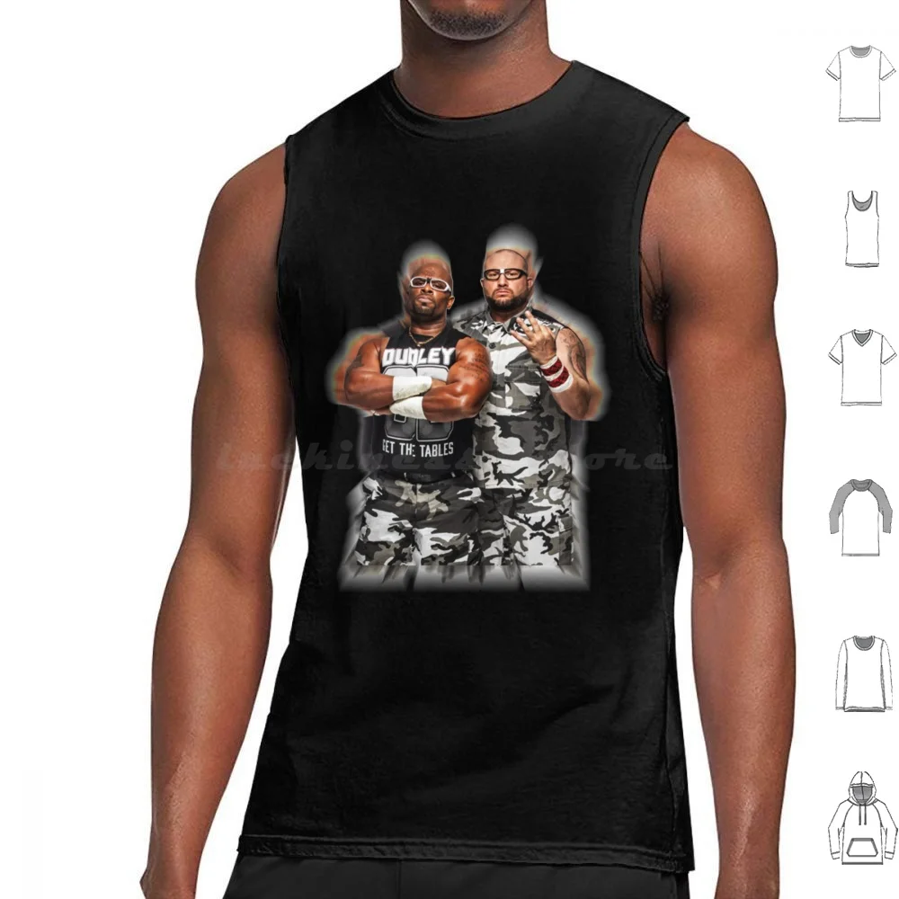 Dudley Boyz 11a Classic Camisetas sin mangas con estampado de algodón Dudley Boyz 11a Classic