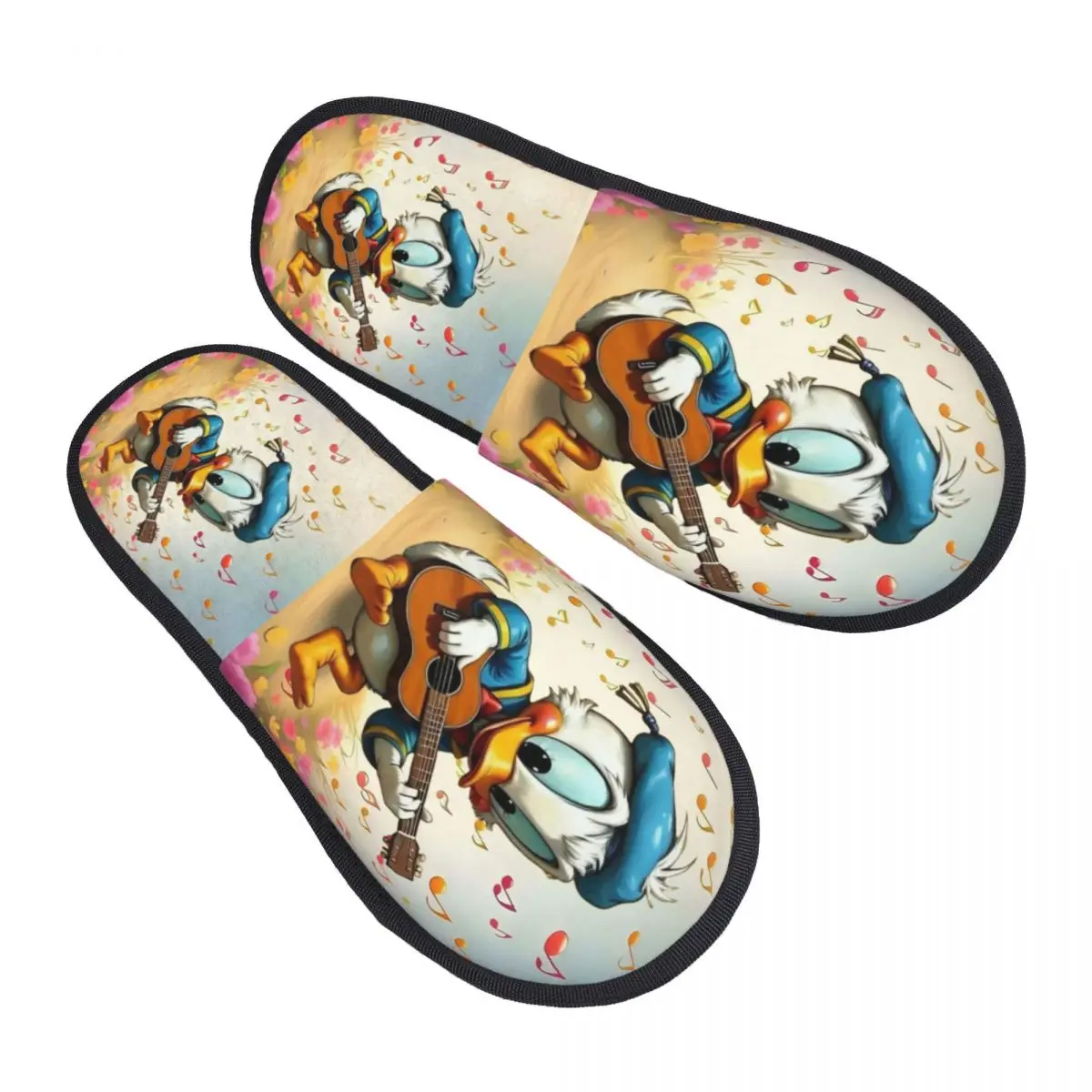 

Мягкие тапочки из пены с эффектом памяти с рисунком Дональда Дака на заказ, женские милые домашние туфли в стиле аниме для отеля