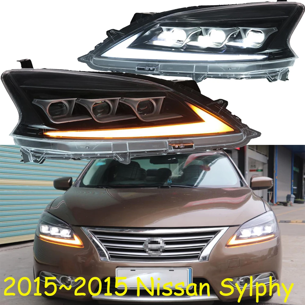 2012 ~ 2015 zderzak samochodowy Sentra reflektor dla nissan sylphy światło do jazdy dziennej akcesoria samochodowe LED DRL reflektor sylphy światło przeciwmgielne