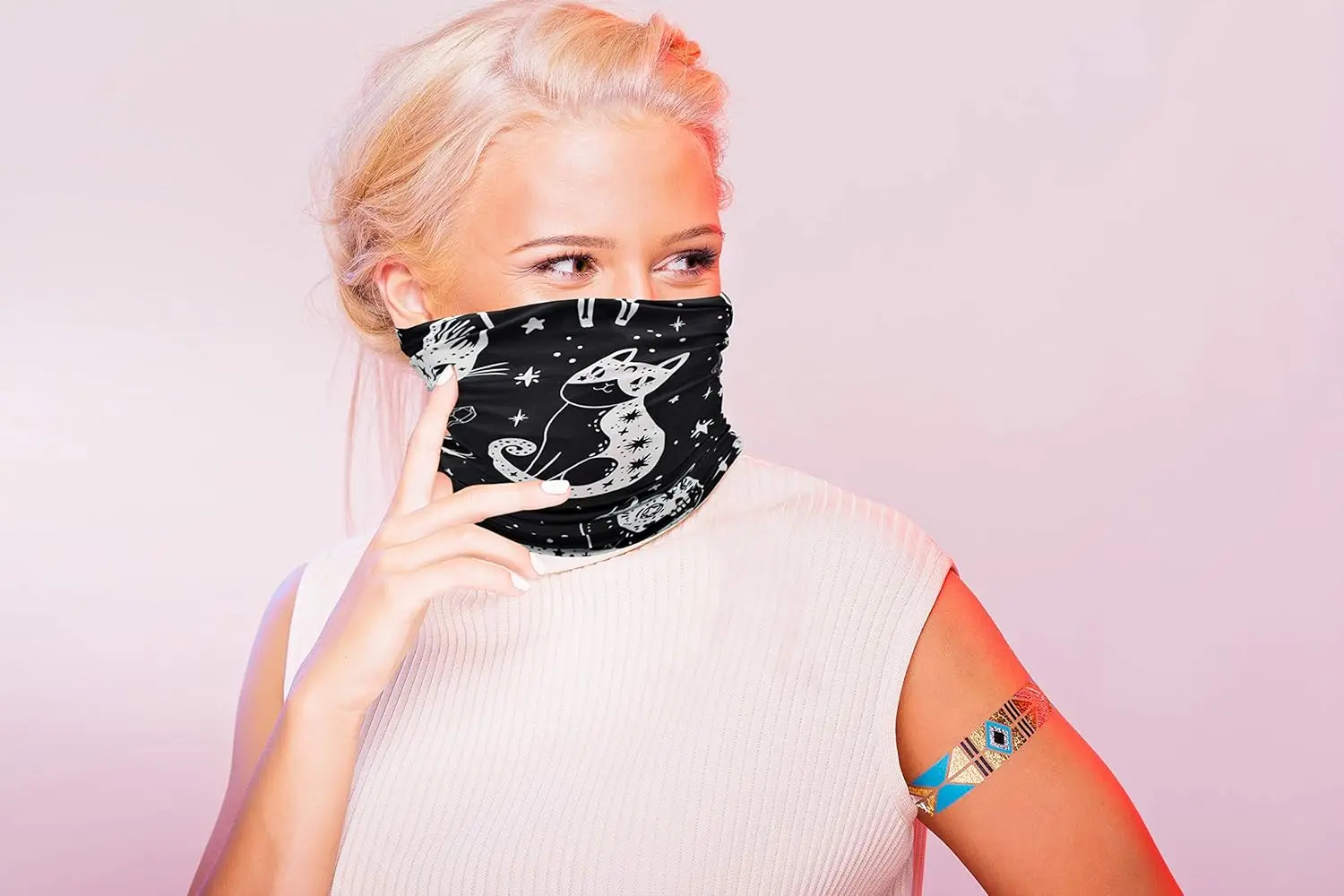 Polaina para el cuello/pasamontañas, bufanda mágica, diadema, máscara facial para hombres y mujeres para motocicleta, ciclismo, montar, correr, diademas