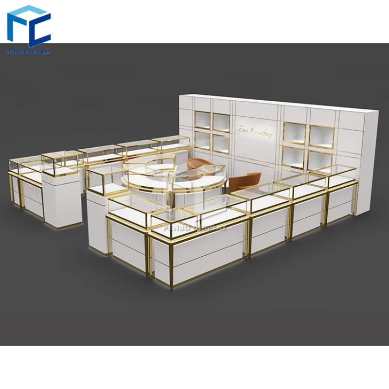 

2025customized. luxury jewelry shop display furniture jewellery display showcase kiosk in mall small jewelry kiosk